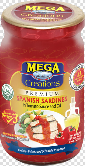 Mega Creations Spanish Sardines In Tomato Sauce And   Mega Tuna  HD Png Download