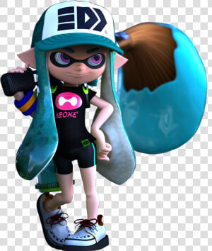  splatoon  splatoon2  inkling  girl  inklinggirl  art   Splatoon Inkling With An Inkbrush  HD Png Download