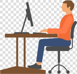 Correcting Desk Posture Video Tutorial Dr Chris   Desk Posture  HD Png Download