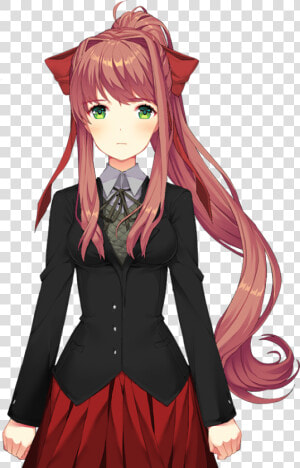 Doki Doki Literature Club Sprites   Png Download   Anime Doki Doki Monika  Transparent Png