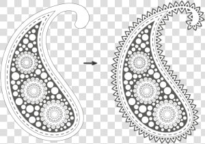 How Create A Pattern In Adobe Illustrator   Paisley Shape  HD Png Download