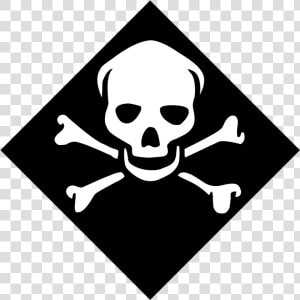 Skull And Cross Bones   Inhalation Hazard Placard  HD Png Download