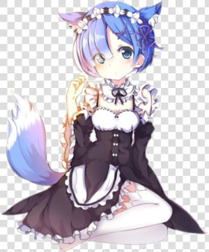   anime  animechan  rezero  rem  chan  loli  kawaii   Re Zero Rem Dog  HD Png Download