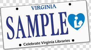 Virginia Library License Plate   Virginia License Plate  HD Png Download