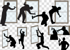 Transparent Window Clipart   Window Cleaning Silhouette  HD Png Download