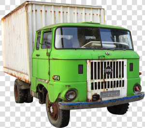 Truck  Old  Old Truck  Ifa  Ifa W 50  Green  Rust   Trailer Truck  HD Png Download