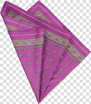 Cotton Pocket Square In Purple Foulard   Triangle  HD Png Download