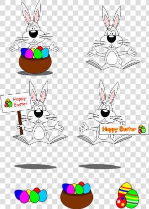 Free Vector Cartoon Style Easter Bunny   Easter Bunny  HD Png Download