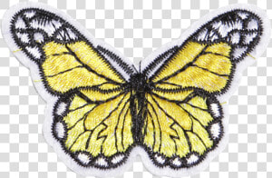 Lifelike Customized Yellow Butterfly Embroidery Patch   Meadow Brown  HD Png Download