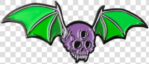 Skull Bat Enamel Pin By Seventh   Cartoon  HD Png Download