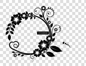 White Flower Frame Border Frames   Png Download   Flower Border Design Black And White  Transparent Png