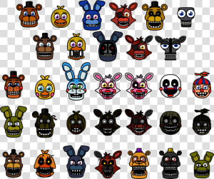 View Media   Fnaf All Characters  HD Png Download