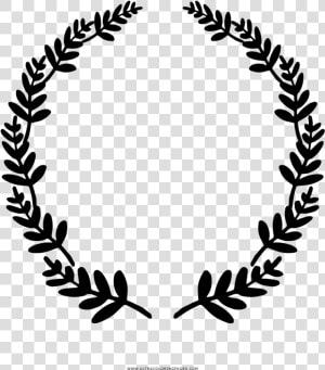 Laurel Wreath Coloring Page   Cu Centro Uni De Estudios Tuxtepec  HD Png Download