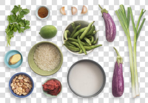 Spicy Eggplant  amp  Green Bean Curry With Garlic Rice   Snap Pea  HD Png Download