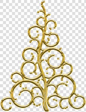 Decor Element Golden Free Photo   Transparent Golden Christmas Trees  HD Png Download