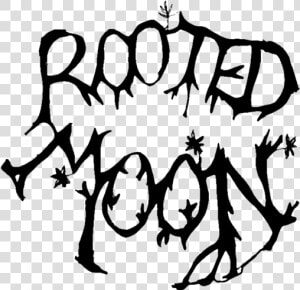 Rooted Moon Monochrome Logo Black   Calligraphy  HD Png Download