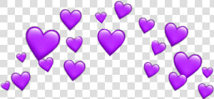  hearts  heart  purple  snapchat  filter  crown  heartcrown   Blue Heart Emojis Transparent  HD Png Download