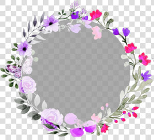  crown  flower  flowers  circle  ftestickers   Png Simple Flower Frame  Transparent Png