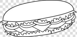 Clip Art Burger Clipart Black And White   Sandwich Black And White  HD Png Download