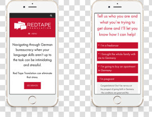 Red Tape Translation Responsive Website On Mobile   Iphone  HD Png Download