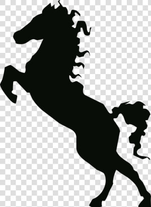 Silhouette Of Horse Rearing  HD Png Download