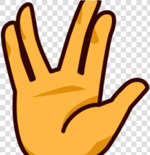 Hand Emoji Clipart Raised Hand   Opening Hand Between Middle And Ring Finger  HD Png Download