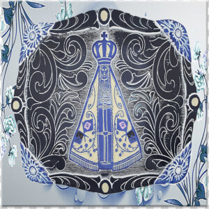 Azulejo Nossa Senhora Aparecida De Com Estampas Religiosasna   Estampa Nossa Senhora Png  Transparent Png