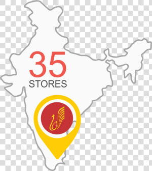 Store Locator   India Map With Kashmir Highlighted  HD Png Download