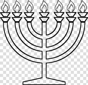 Menorah Hanukkah Clip Art   Clip Art Black And White Menorah  HD Png Download