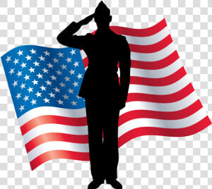 United States Soldier Salute Military   Clip Art American Flag Veterans Day  HD Png Download