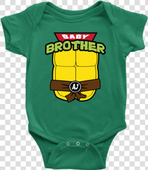 Custom Baby Brother Ninja Turtle Bodysuit   Love My Grampy Onesie  HD Png Download