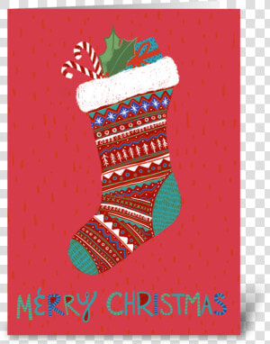 Merry Christmas Stocking Greeting Card   Vegetable Farfalle  HD Png Download