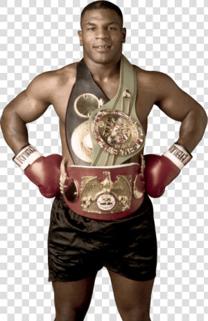 Mike Tyson Png   Mike Tyson With All 3 Belts  Transparent Png