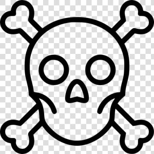 Skull Crossbones Anatomy Warning Poison   Draw A Skull And Crossbones  HD Png Download