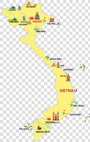 Things To Do In Vietnam   Vietnam Map Things To Do  HD Png Download