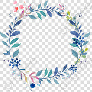 Wreath Border Clipart   Watercolor Floral Wreath Png  Transparent Png