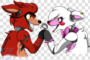 Mangle And Foxy   Mangle And Foxy Drawings  HD Png Download