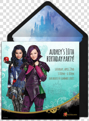 Descendants 3 Birthday Party Invitations  HD Png Download