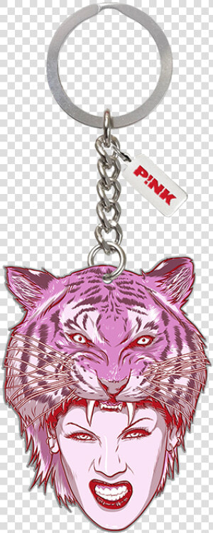 Tiger Head Keychain   Keychain  HD Png Download