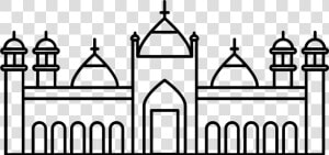 Badshahi Mosque   Sketch Of Badshahi Mosque  HD Png Download