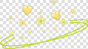  freetoedit  yellow  crown  halo  emoji  heart  ring  HD Png Download