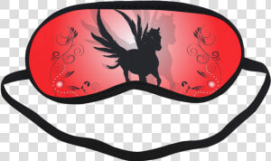 Pegasus Silhouette Sleeping Mask   Eye Mask With Googly Eyes  HD Png Download