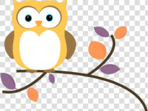 Free Cute Owl Clipart   Owl On A Branch Clip Art  HD Png Download