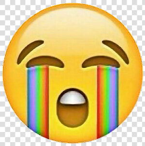 Rainbow Crying Emoji😭🌈   Crying Emoji Drawings  HD Png Download