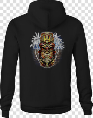 Zip Up Hoodie Tiki Man Palm Trees Hawaii For Women   Hoodie  HD Png Download