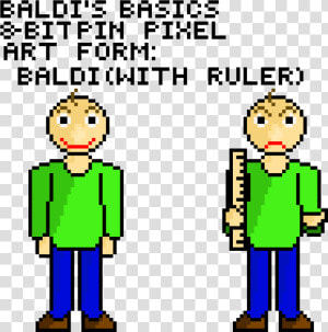 Baldi Basics Pixel Art   Baldi  39 s Basics Pixel Art  HD Png Download