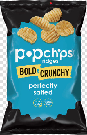 5oz Bag Pefectly Salted Ridges   Popchips Ridges  HD Png Download