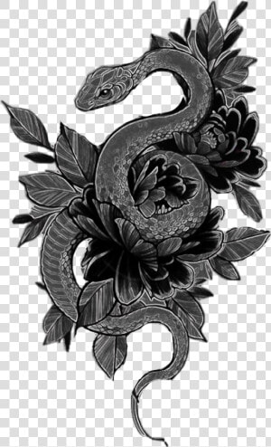  tattoo  dövme  snake  snaketattoo  tattooart  tattoodesign   Artificial Flower  HD Png Download