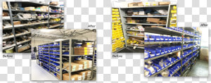 Storeroom Reset Program Before And After Photos   Shelf  HD Png Download