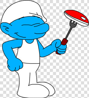 Baker Smurf After Making Barbecue By Marcospower  HD Png Download